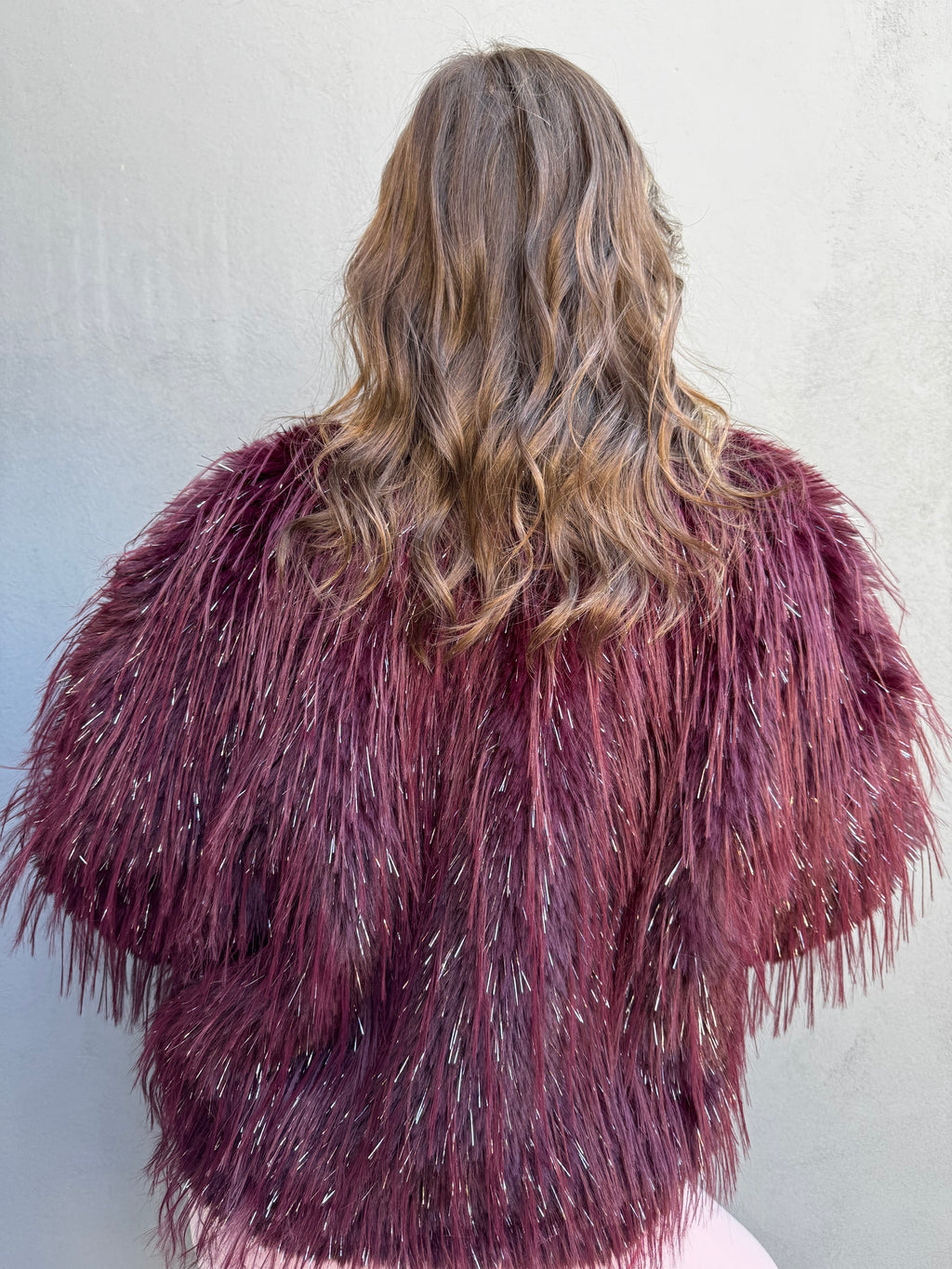 Pelliccia Viziami Ecolux - Pelliccia Prugna Intenso