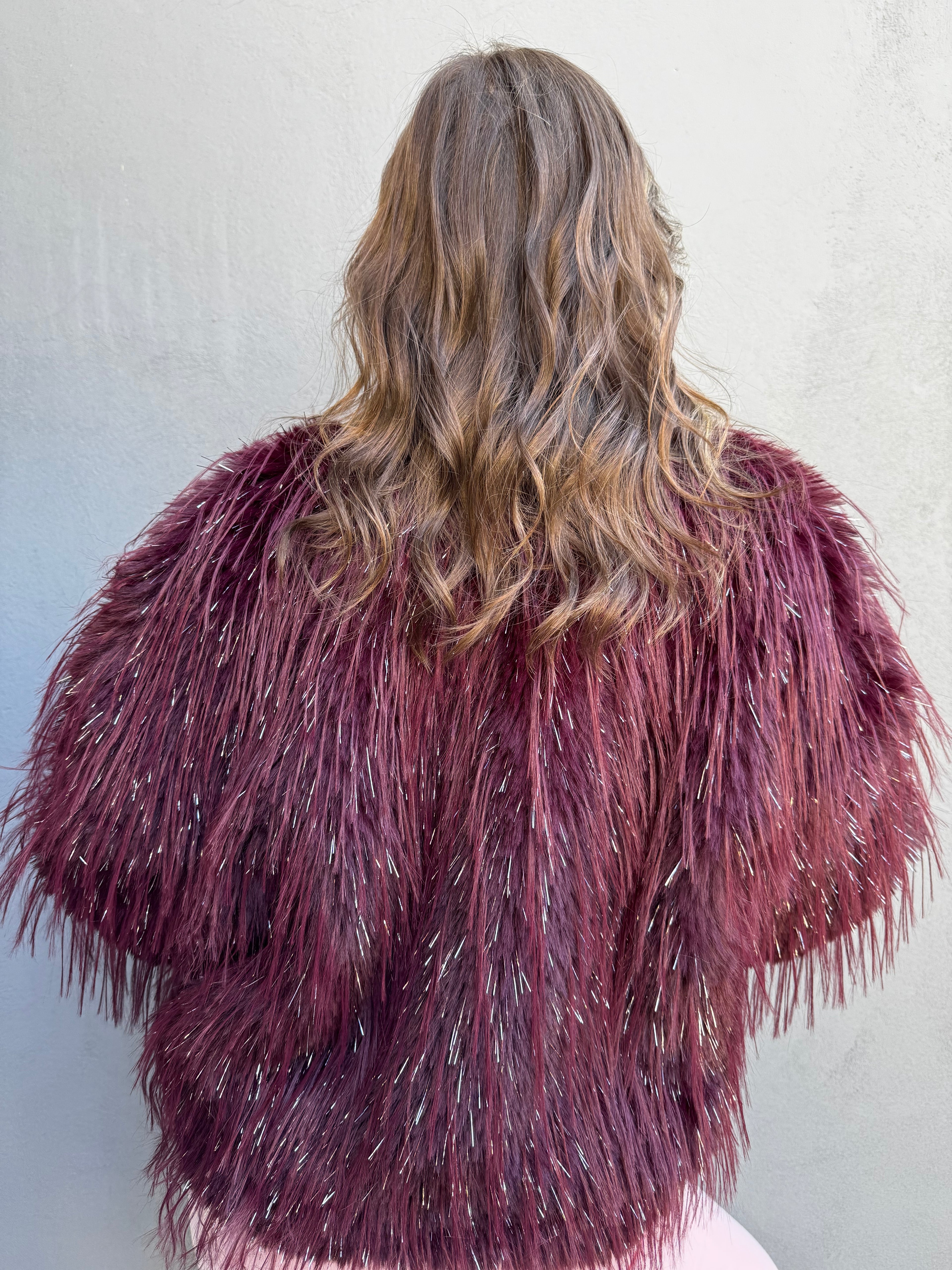 Pelliccia Viziami Ecolux - Pelliccia Prugna Intenso