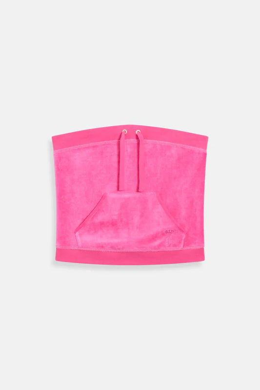 NOSTALGIA PINK BAMBOO VELOUR HERITAGE TUBE TOP