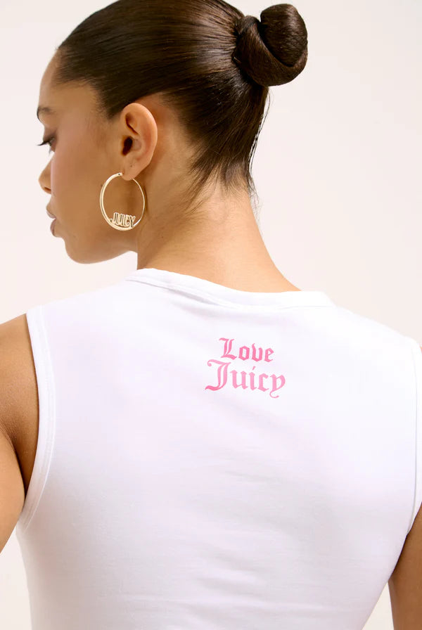 WHITE 'JUST JUICY' TANK