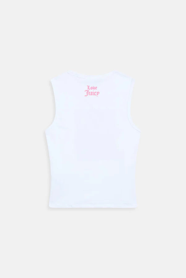 WHITE 'JUST JUICY' TANK