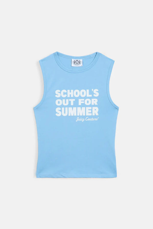 DUSK BLUE 'SCHOOL'S OUT FOR SUMMER' TANK