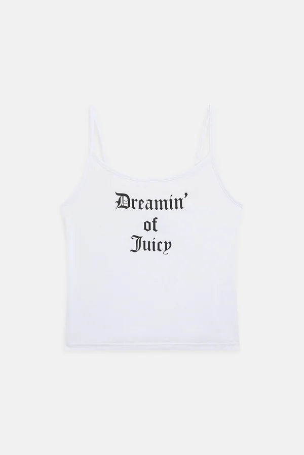 WHITE DREAMIN' PYJAMA CAMI TOP