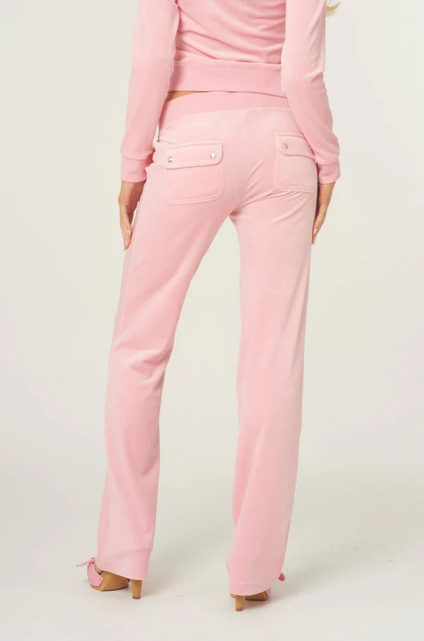 Juicy Pink Classic Velour Del Ray Pocketed Bottoms — 9/10