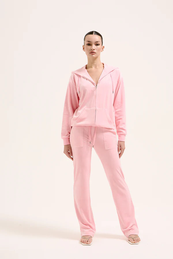 JUICY PINK CLASSIC VELOUR DEL RAY POCKETED BOTTOMS