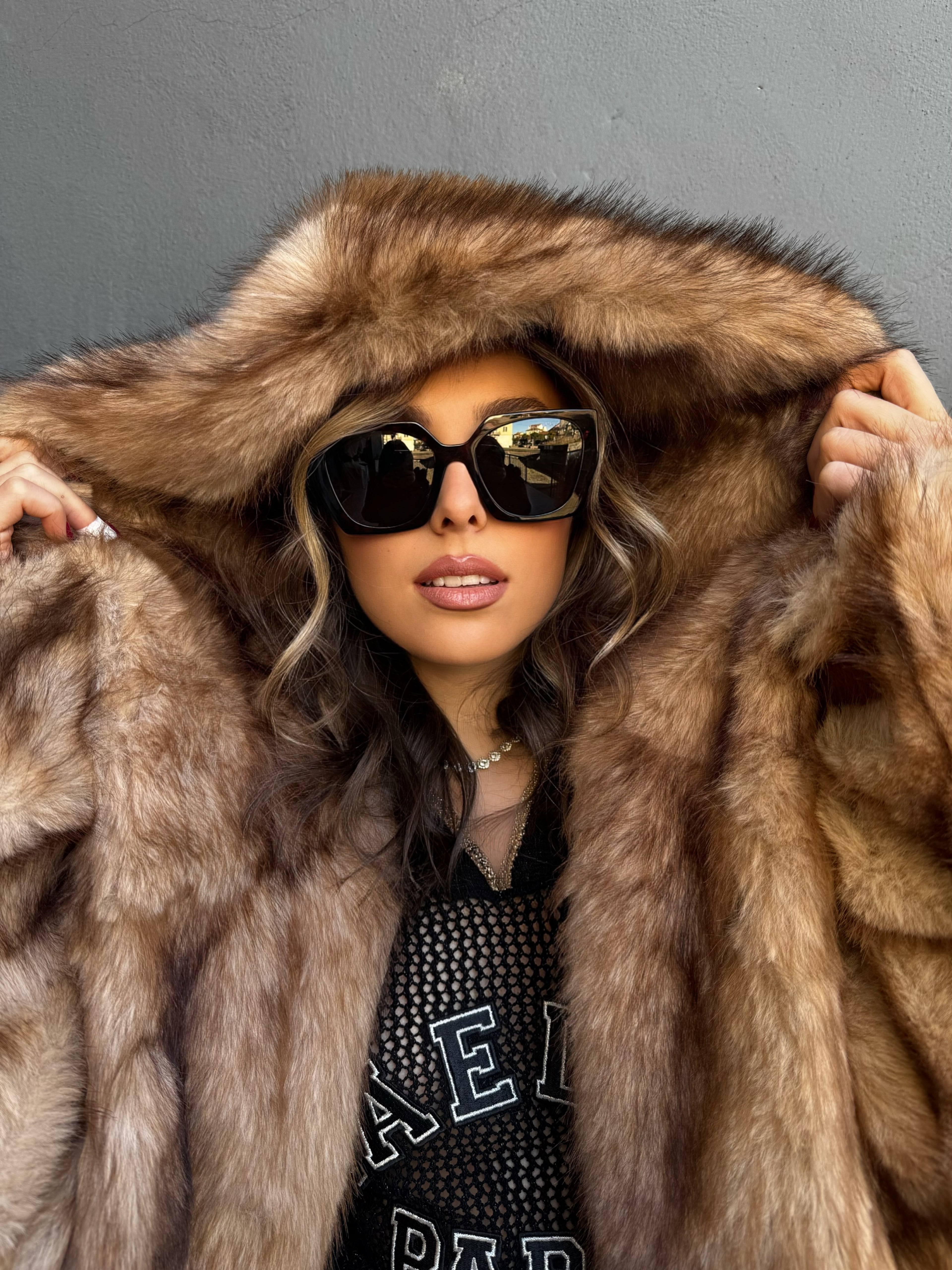 Pelliccia Viziami Ecolux - Pelliccia Marrone Caramello