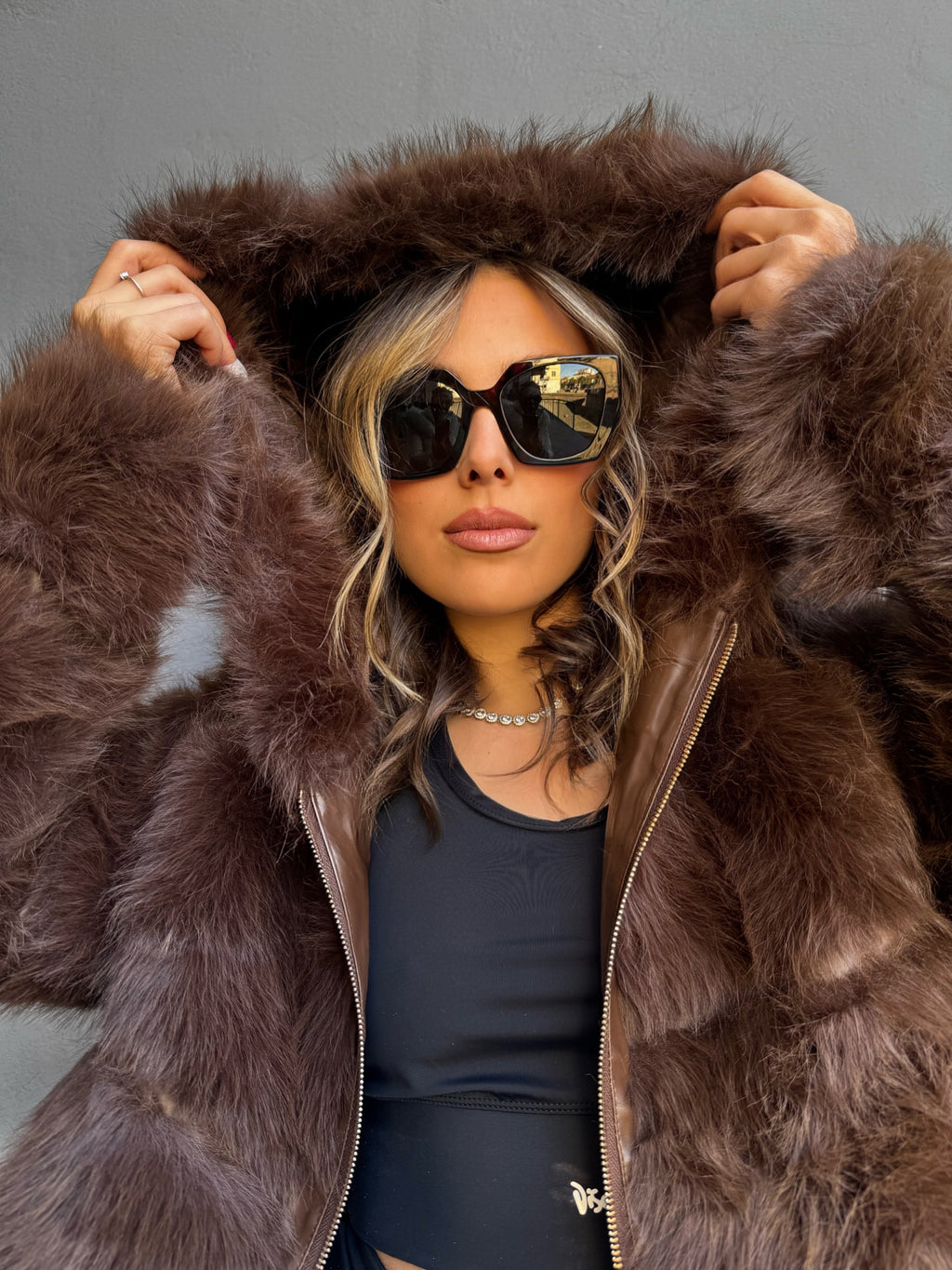 Pelliccia Viziami Ecolux - Pelliccia Chocolate Brown