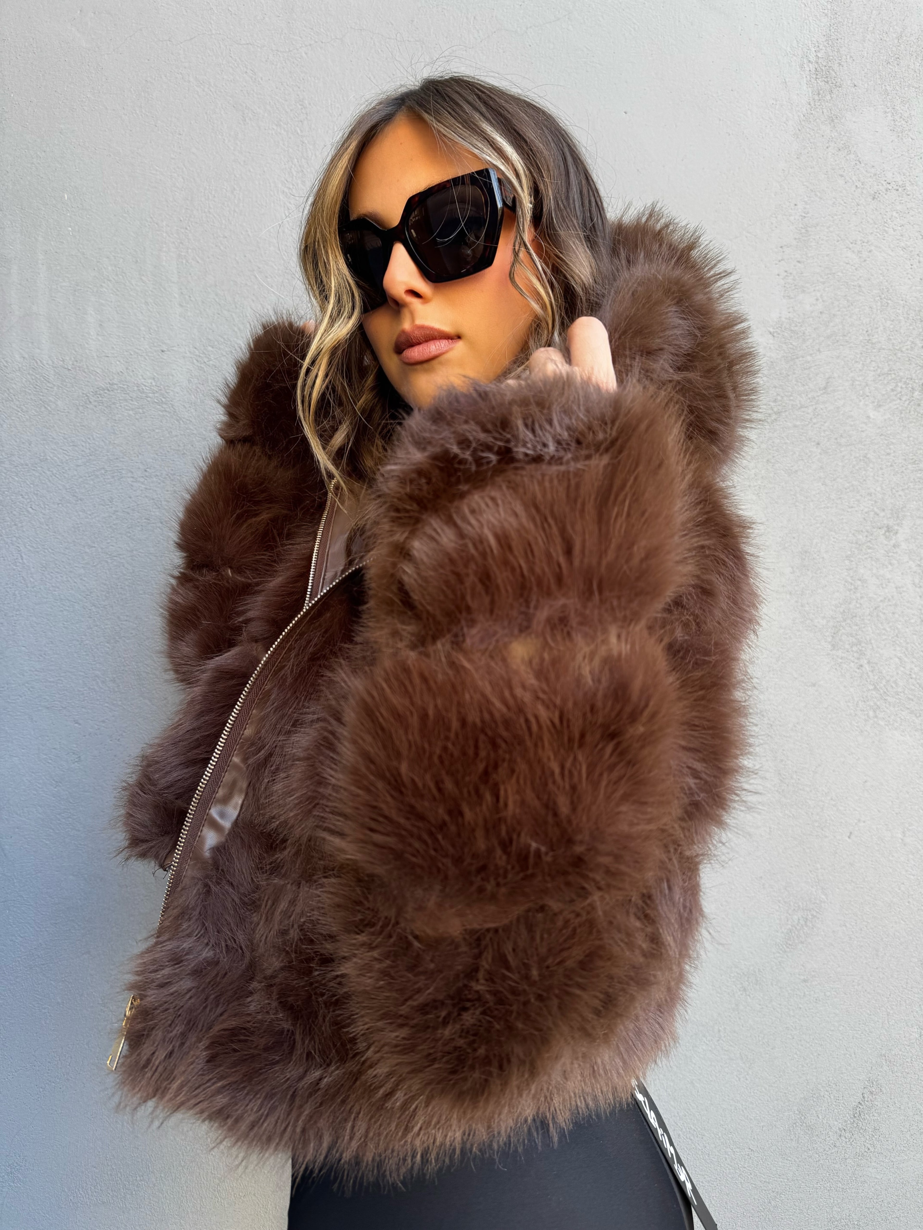 Pelliccia Viziami Ecolux - Pelliccia Chocolate Brown