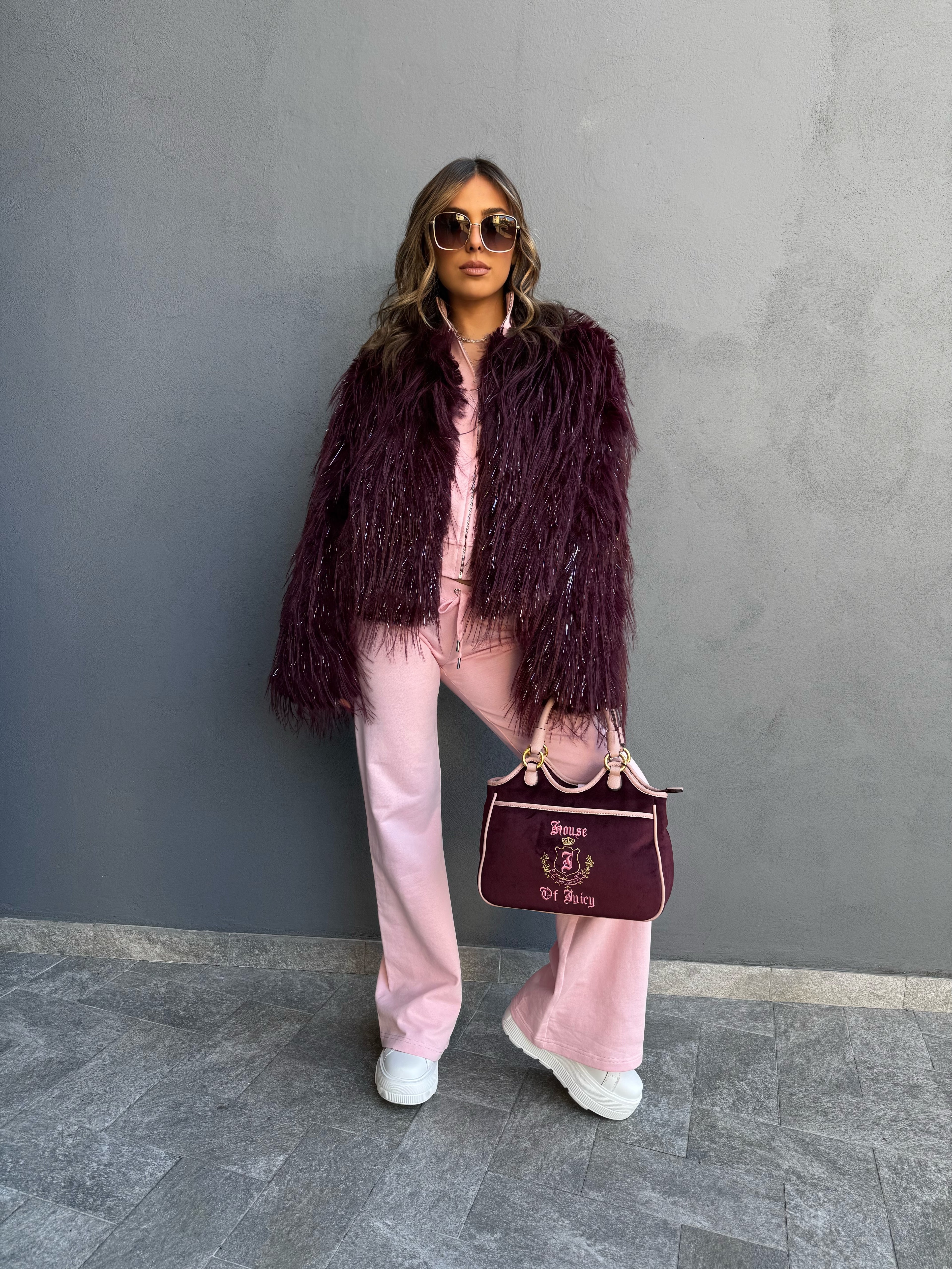 Pelliccia Viziami Ecolux - Pelliccia Prugna Intenso