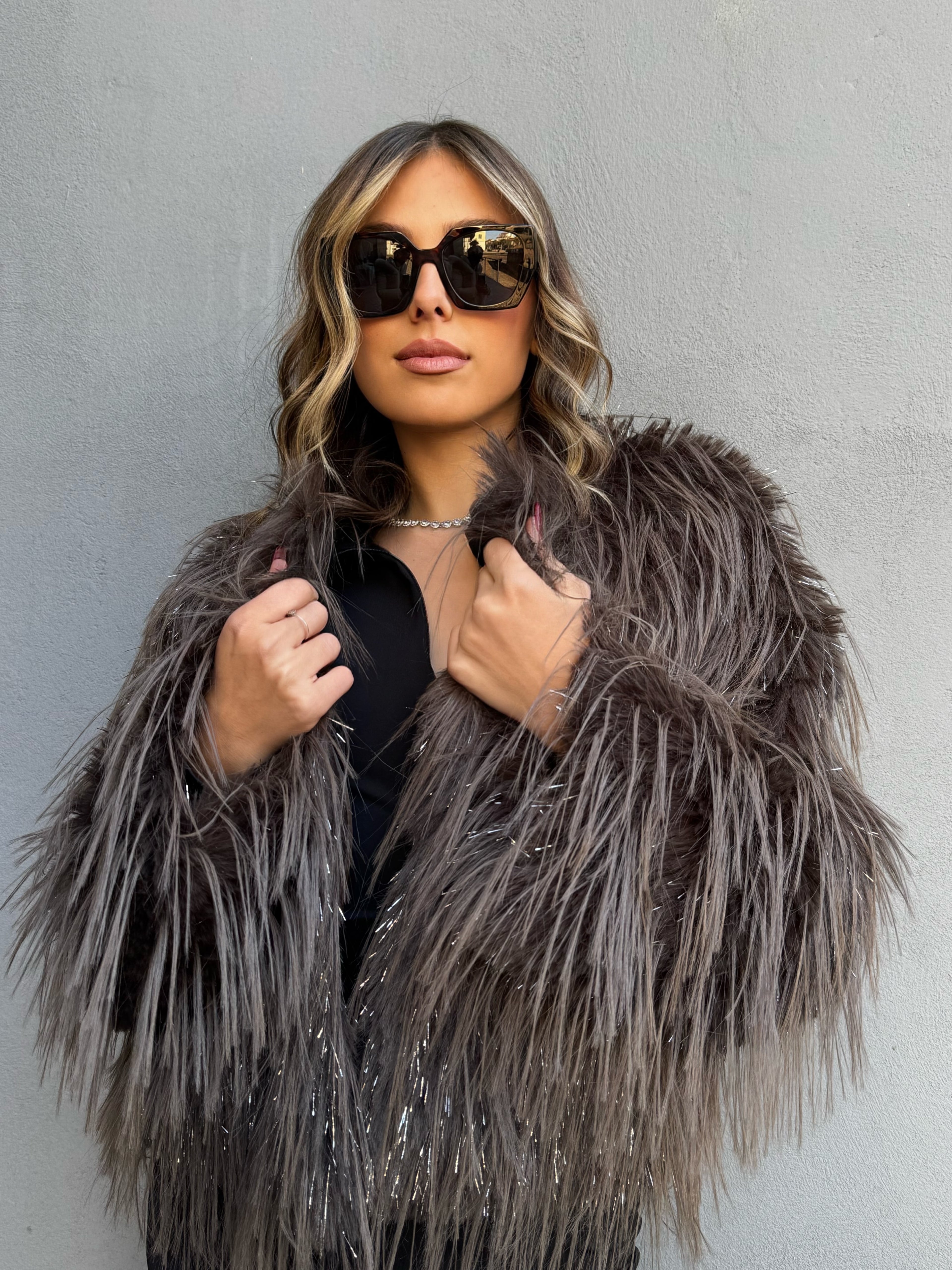 Pelliccia Viziami Ecolux - Pelliccia Smoky Taupe