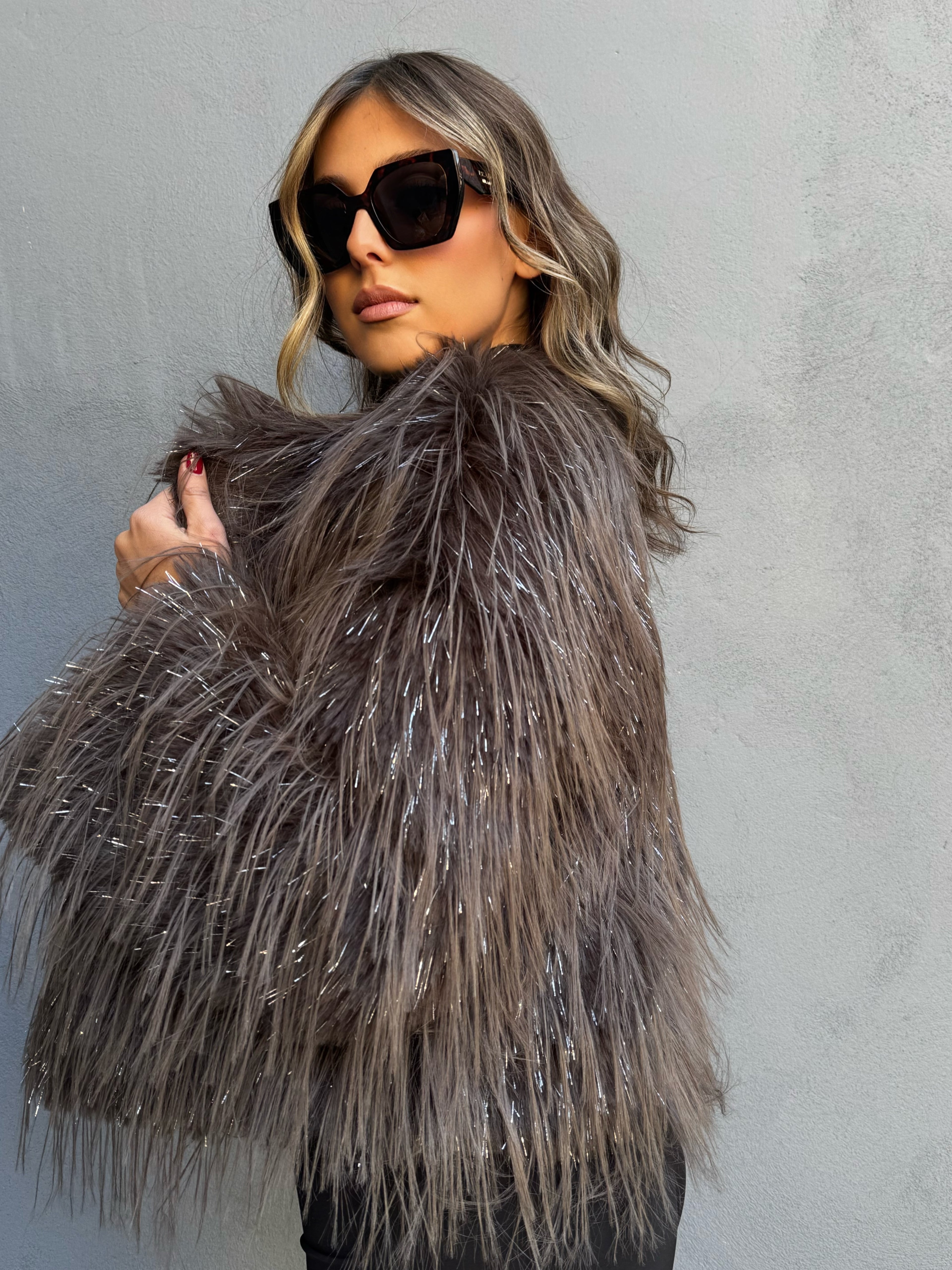 Pelliccia Viziami Ecolux - Pelliccia Smoky Taupe