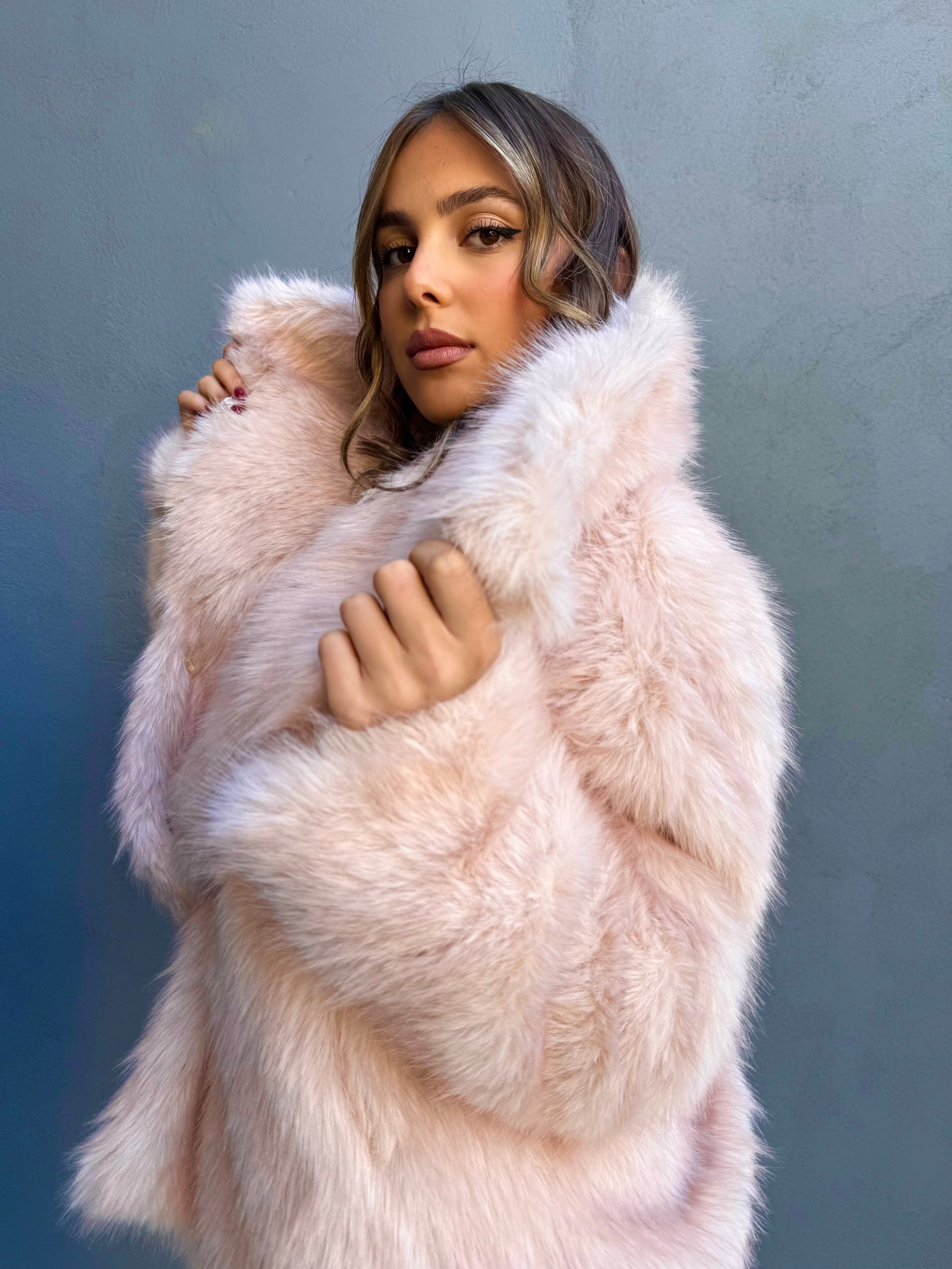 Pelliccia Viziami Ecolux - Pelliccia Sugar Pink