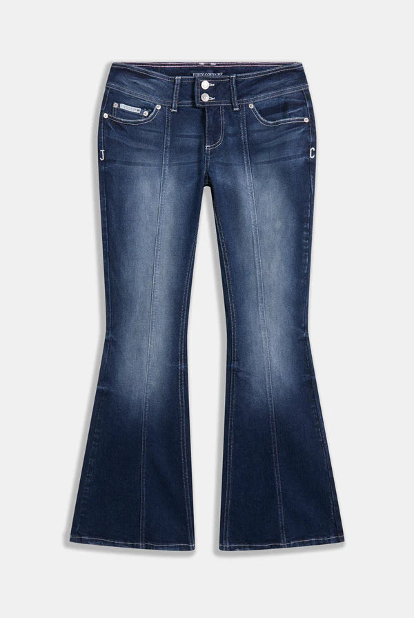 Jeans Flare Juicy Couture con Logo Ricamato – Denim Lavaggio Medio