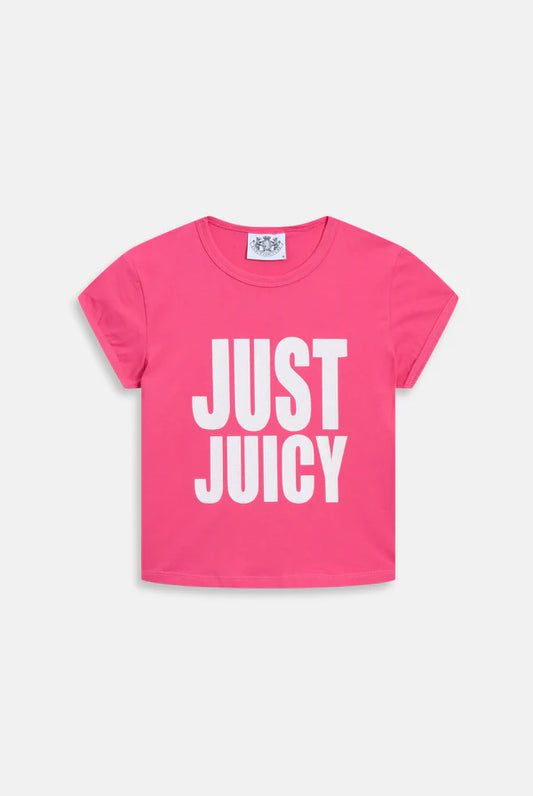 BLACK - PINK 'JUST JUICY' BABY TEE
