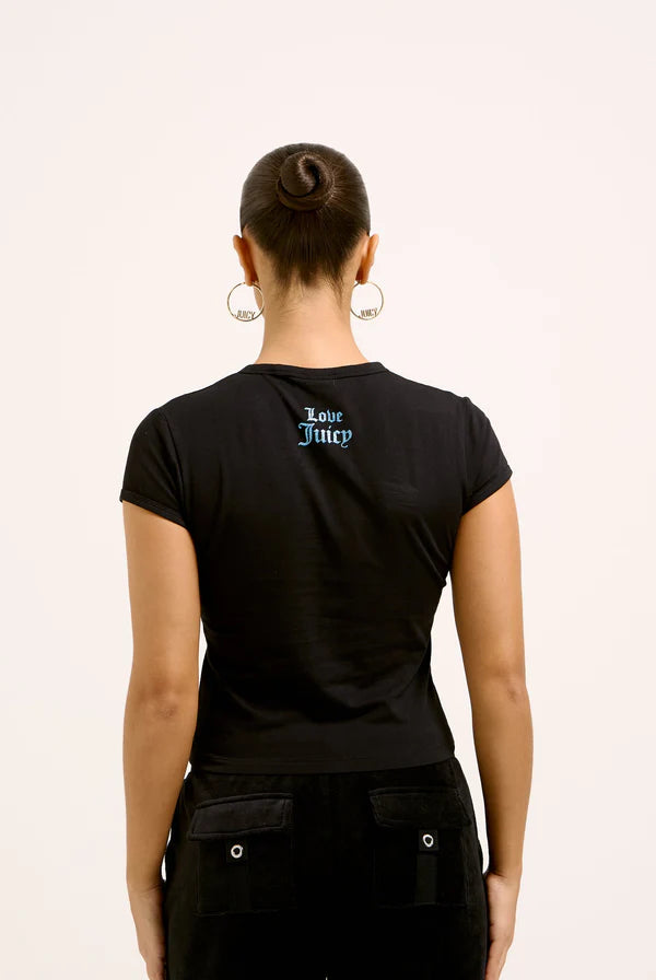 BLACK - PINK 'JUST JUICY' BABY TEE