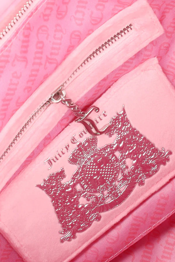 Borsa Juicy Pink Velour Diamante Large Shopper Bag