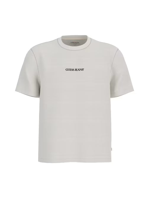 T-shirt GUESS Jeans Uomo Nera con Logo Frontale – Stile Casual Moderno