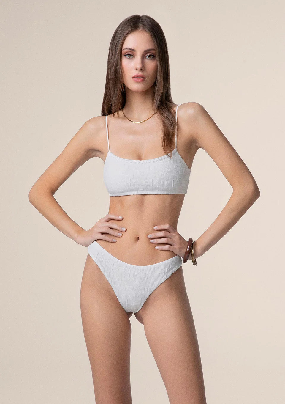 BIKINI DONNA ME FUI TOP CON SLIP FISSO BIANCO 0021_WH