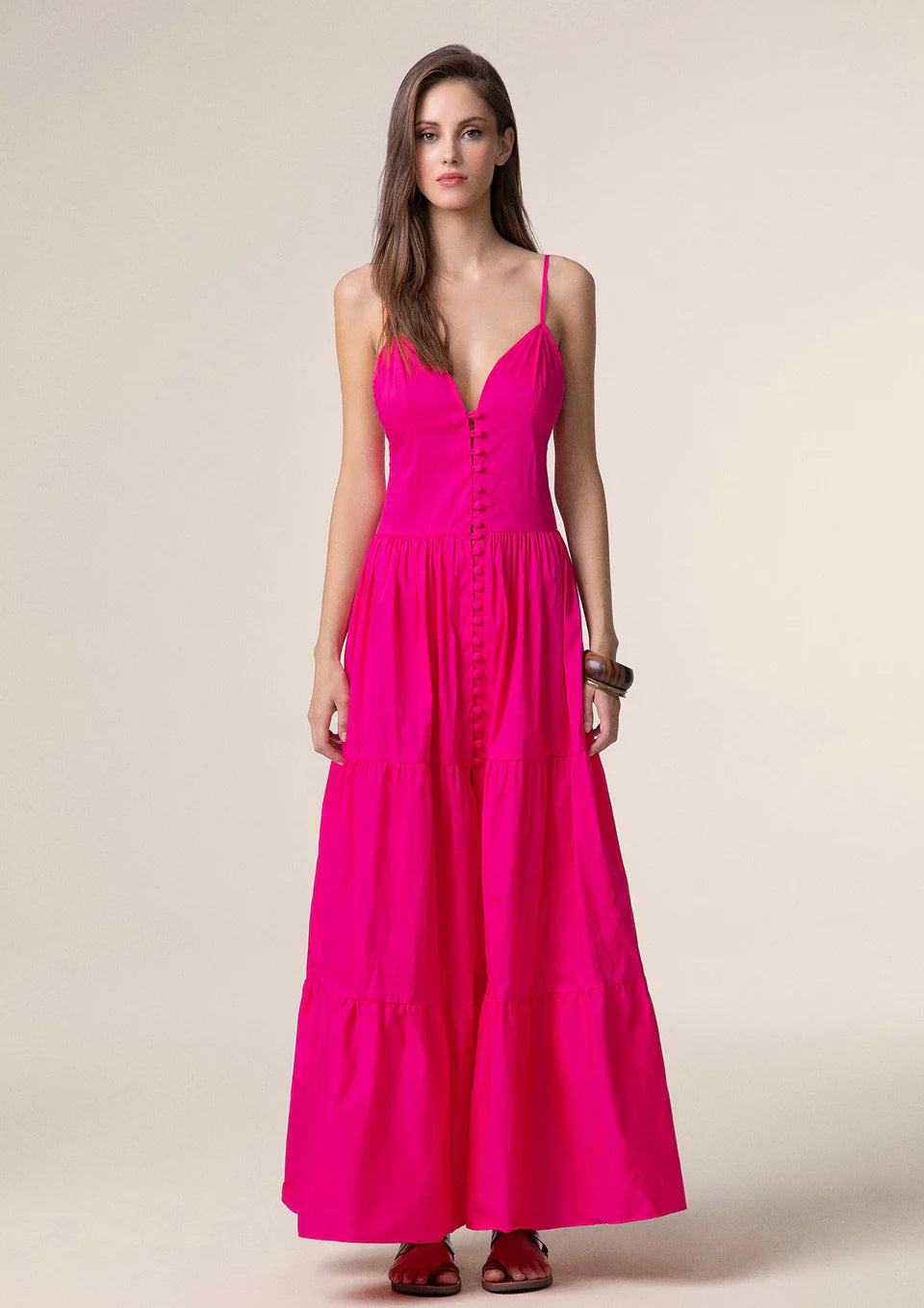 VESTITO LUNGO DONNA ME FUI FUCSIA 0110-FX