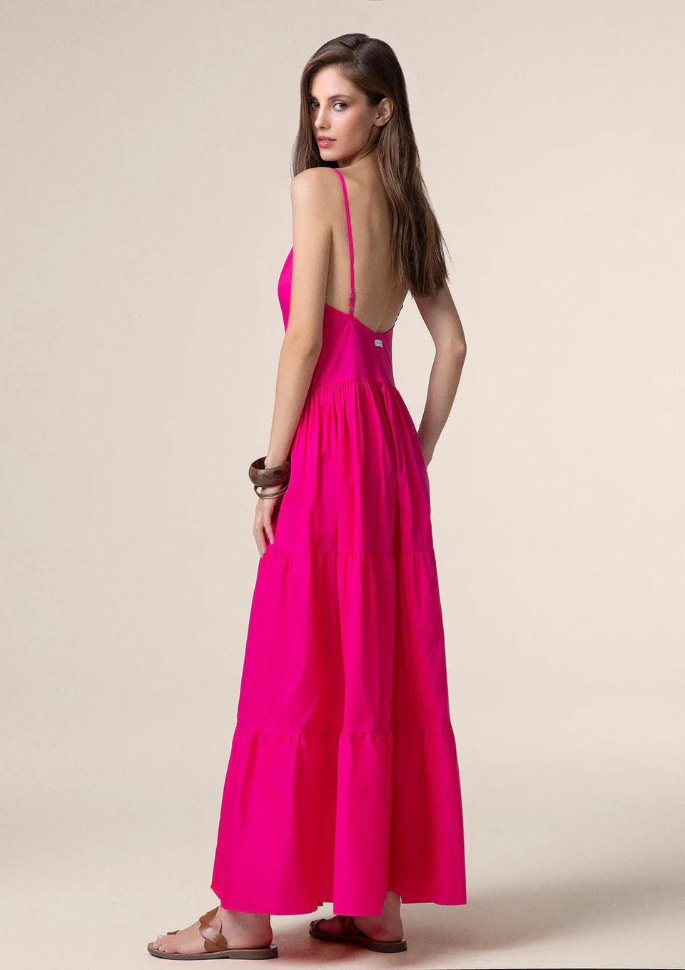 VESTITO LUNGO DONNA ME FUI FUCSIA 0110-FX