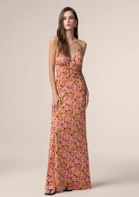 VESTITO LUNGO DONNA ME FUI FANTASIA 0226-X07