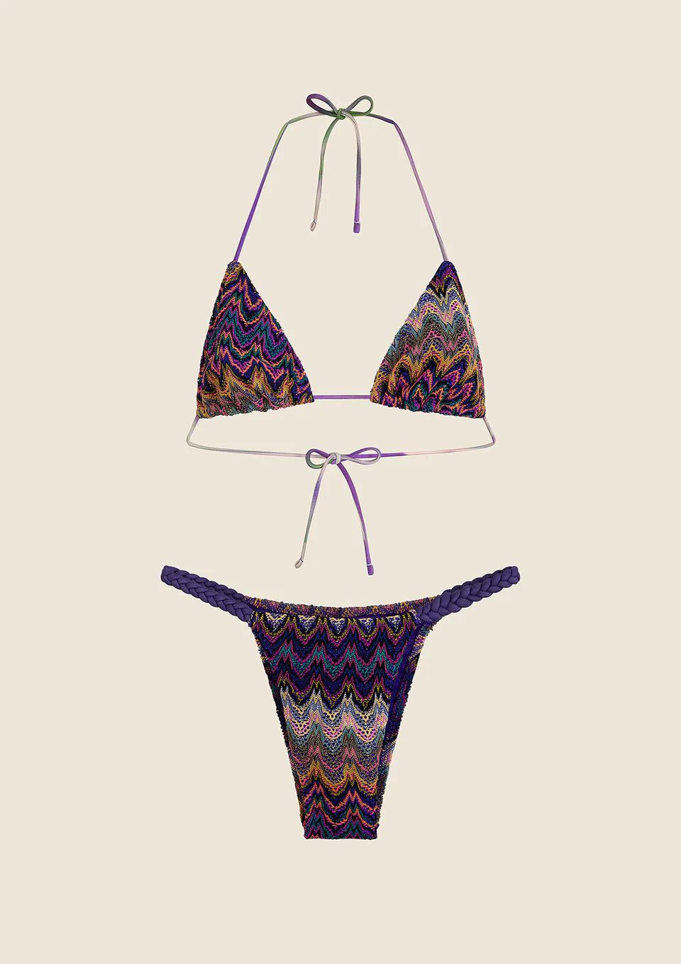 BIKINI DONNA ME FUI TRIANGOLO CON SLIP FISSO FANTASIA 0410-PR