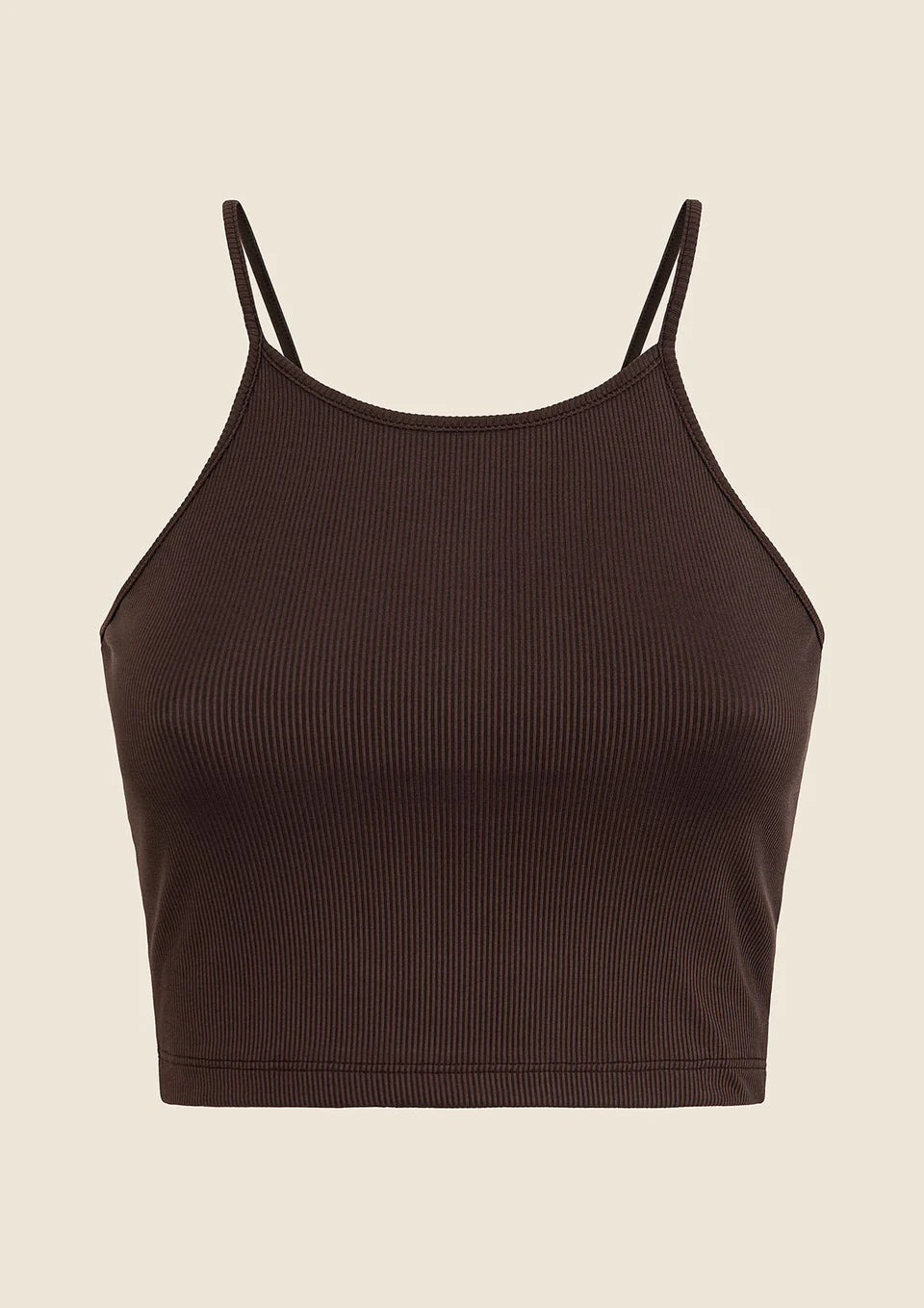 TOP CANOTTA DONNA ME FUI MARRONE 0418-BN