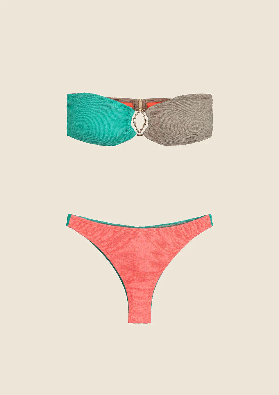 BIKINI DONNA ME FUI FASCIA CON SLIP FISSO COLOR BLOCK 0501-CR