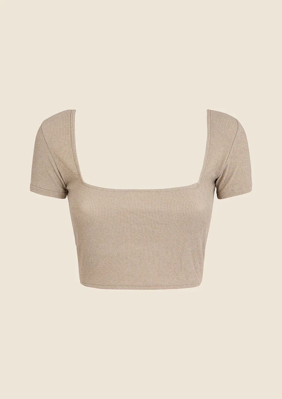 Top Crop Top Donna Me Fui Beige 0506-Bg — 3/3