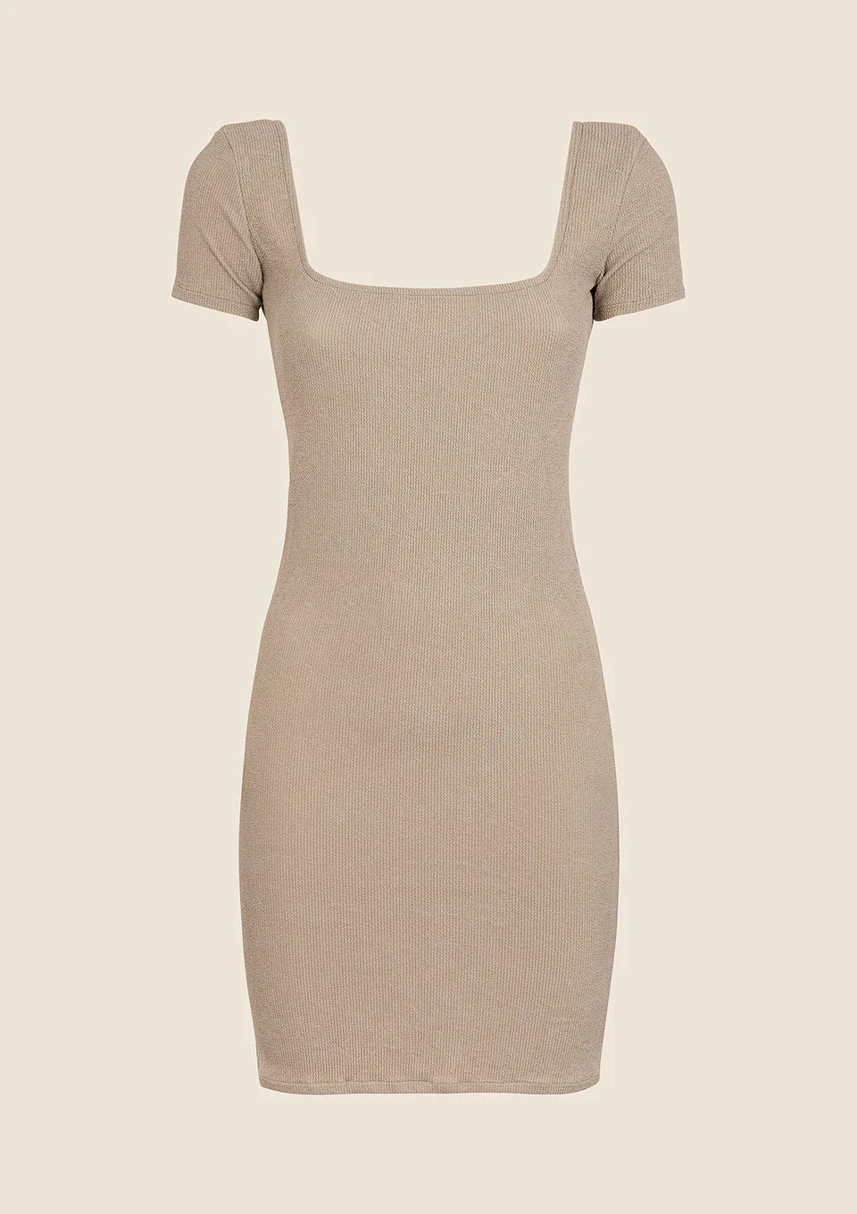 VESTITO CORTO DONNA ME FUI BEIGE 0508-BG