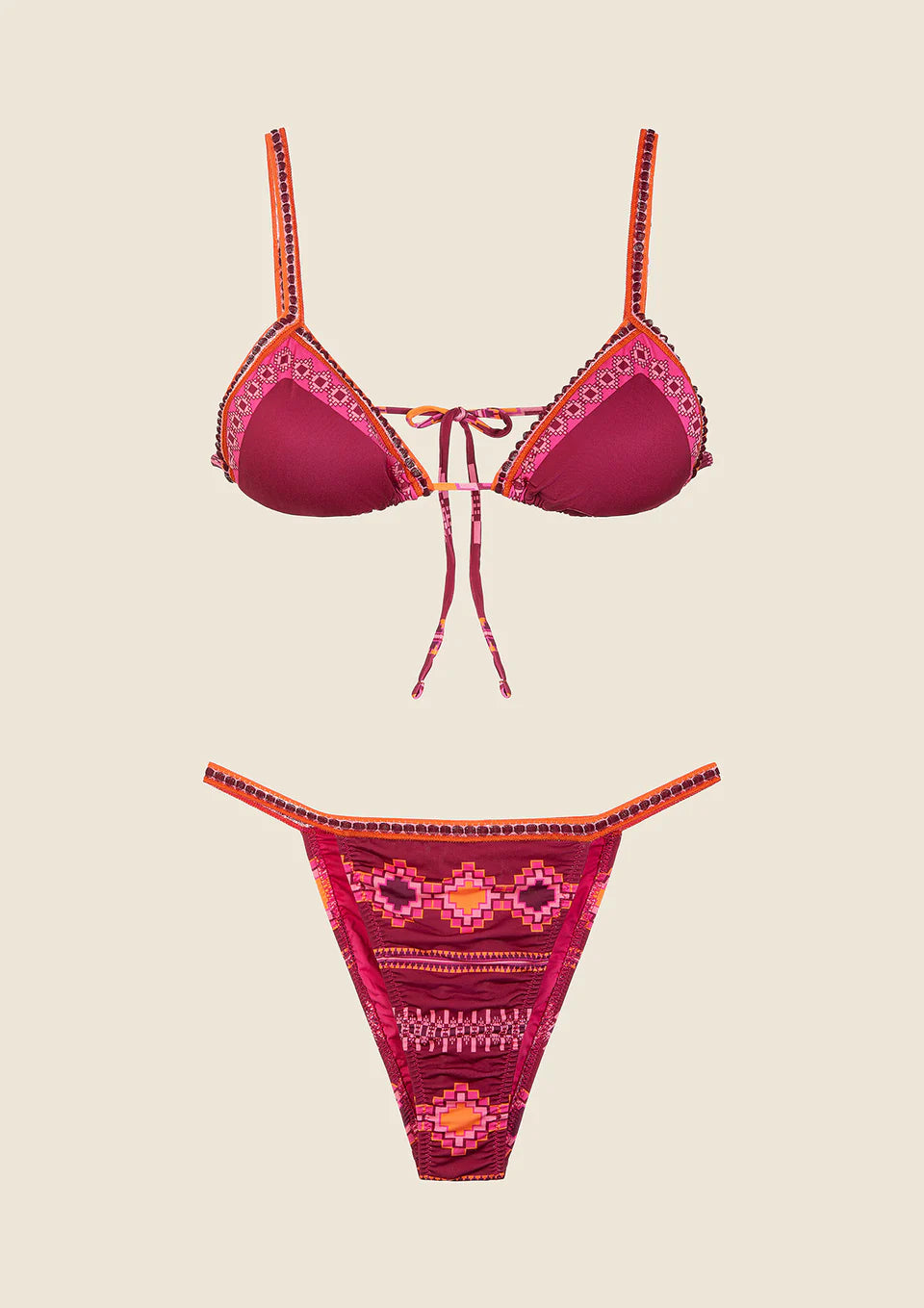 BIKINI DONNA ME FUI TRIANGOLO CON SLIP REGOLABILE FANTASIA 0600-X27