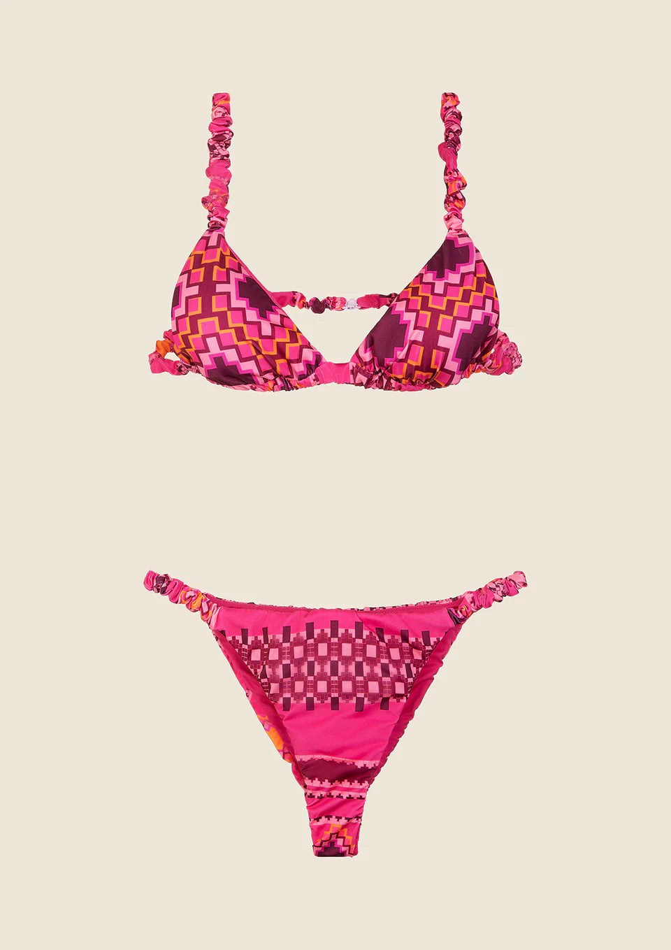BIKINI DONNA ME FUI TRIANGOLO CON SLIP FISSO FANTASIA 0630-X30