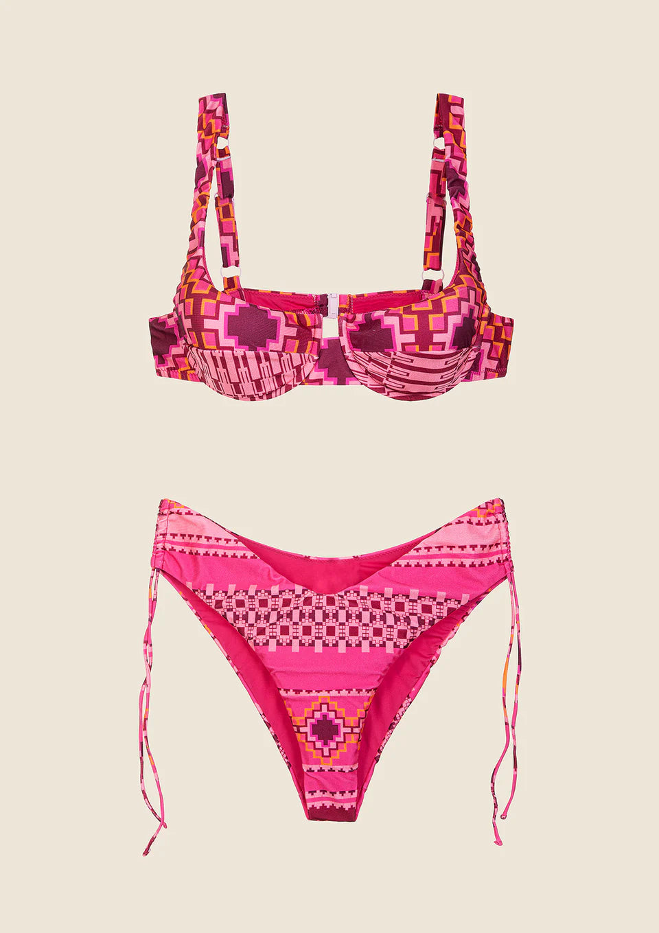 BIKINI DONNA ME FUI REGGISENO CON FERRETTO E SLIP AMERICANO COPRENTE FANTASIA 0641-X30