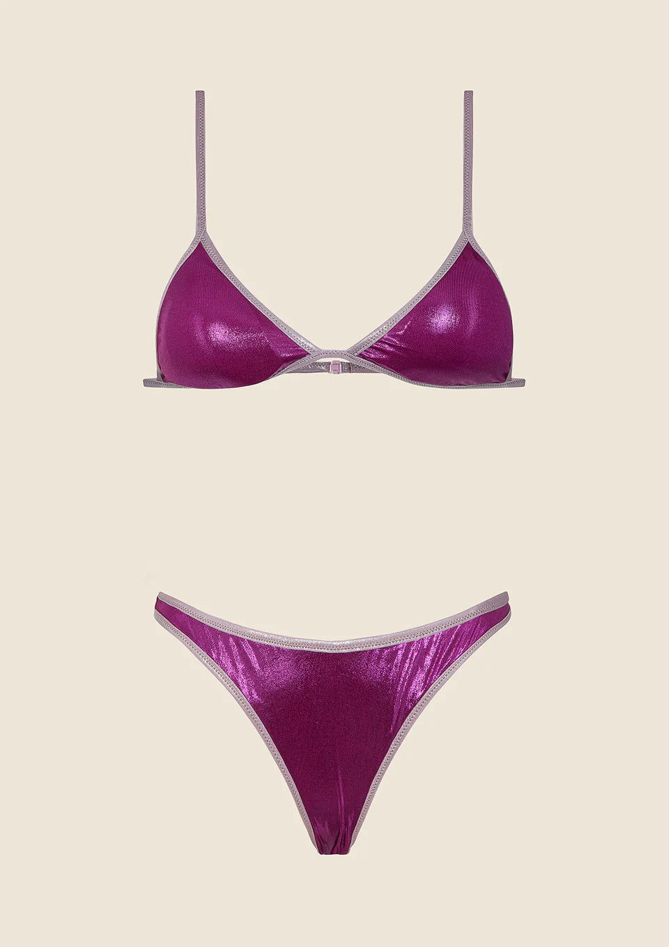 BIKINI DONNA ME FUI TRIANGOLO CON SLIP AMERICANO FISSO FUCSIA 0800_ FX
