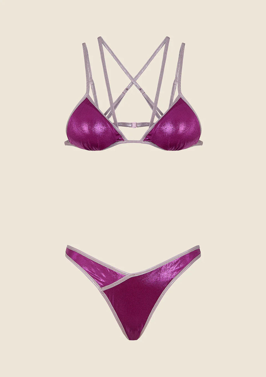 Costume Bikini Donna Me Fui Triangolo con Slip Americano Fisso Fucsia 0801_ Fx — 3/3