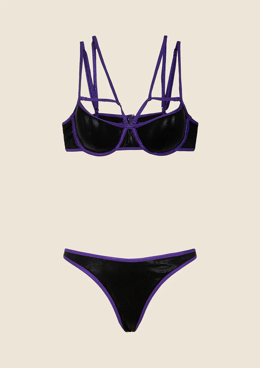 Costume Bikini Donna Me Fui Reggiseno con Ferretto e Slip Americano Fisso Nero 0803_ Bk — 3/3