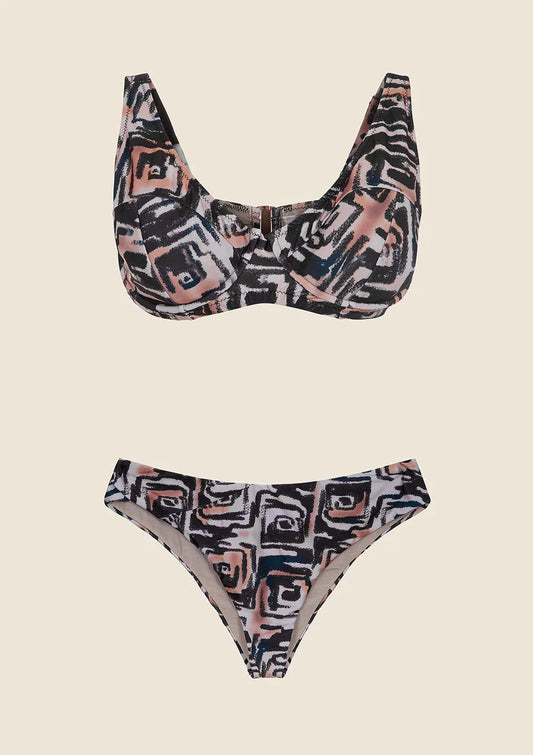 BIKINI DONNA ME FUI FASCIA CON FERRETTO E SLIP AMERICANO FISSO FANTASIA 2101-X14