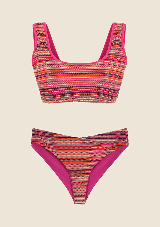 BIKINI DONNA ME FUI TOP CON SLIP AMERICANO FISSO FANTASIA 2400-FX