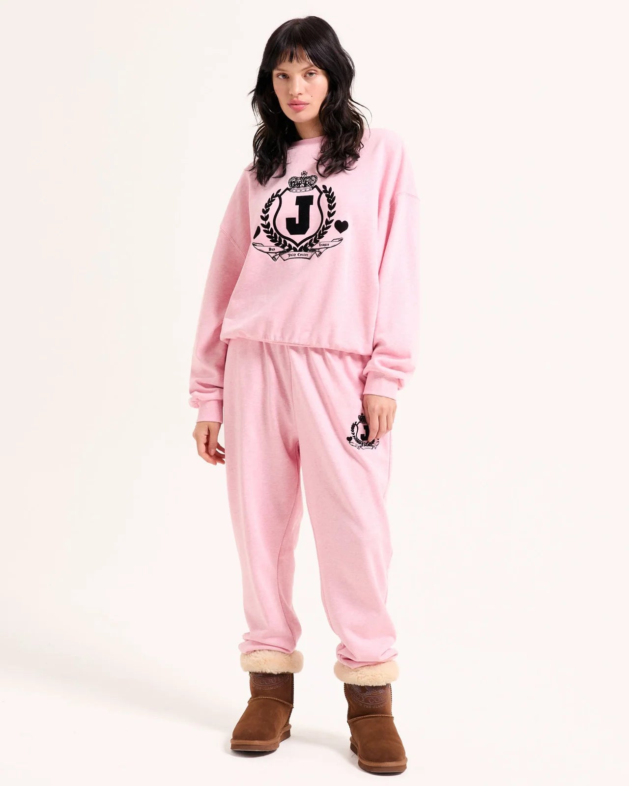 JUICY COUTURE - Vista Crest Cuffed Trackpants Pink Marl