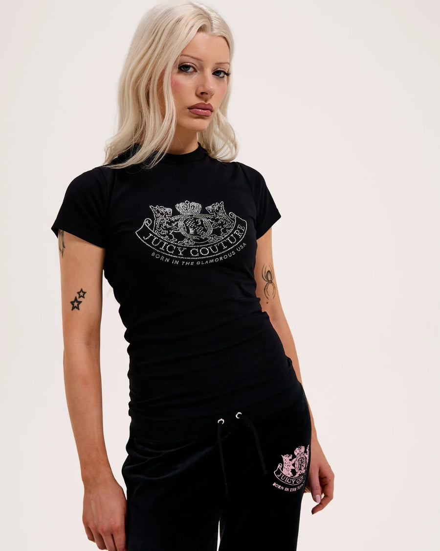 T-shirt Juicy Couture - Dog Crest Hilton T-Shirt Black — 2/2
