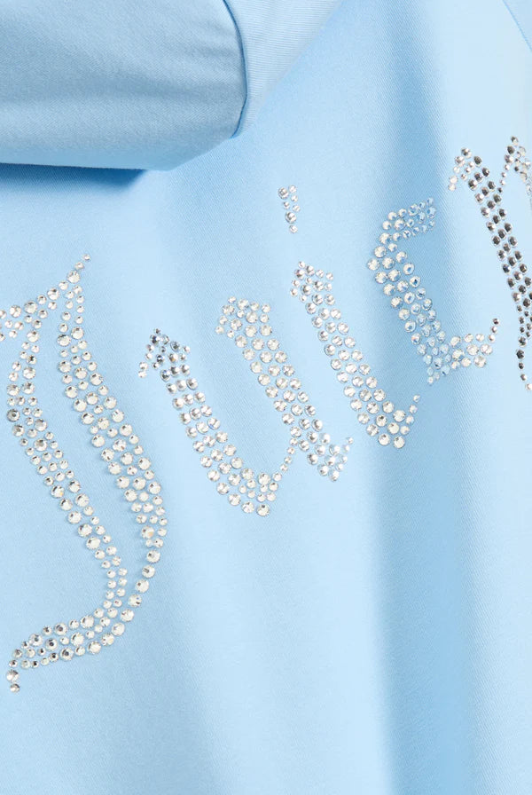 Felpa Powder Blue Diamanté Jersey Zip-Through Hoodie — 2/5