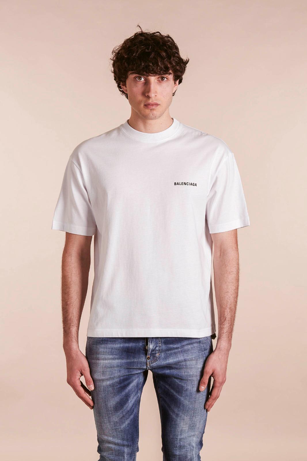 BALENCIAGA - TSHIRT IN COTONE BIANCA