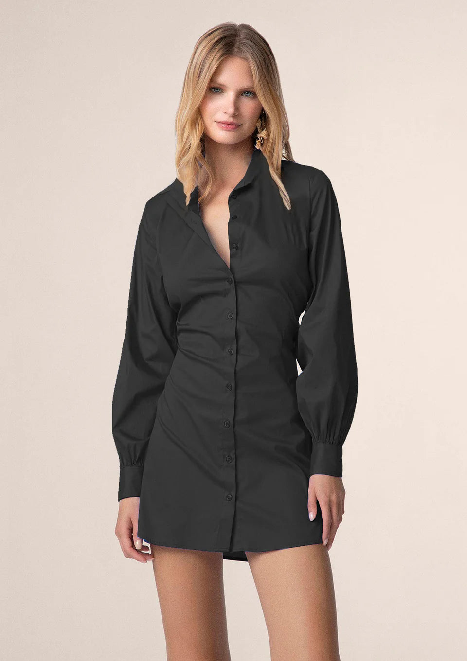 VESTITO CORTO DONNA ME FUI NERO 0109-BK