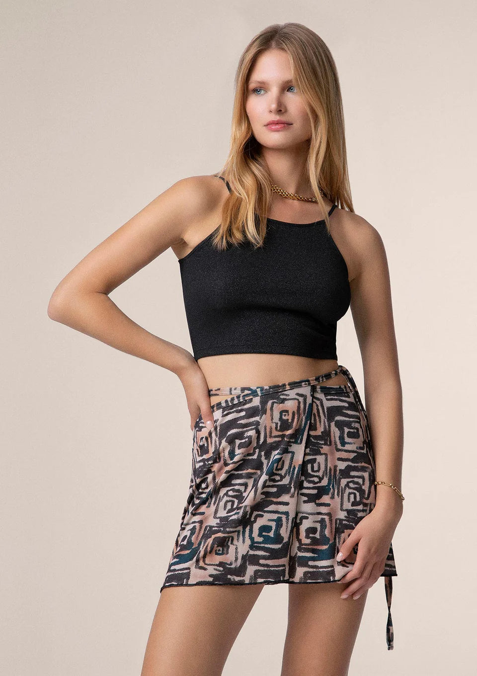 TOP CANOTTA DONNA ME FUI NERA 0316-BK