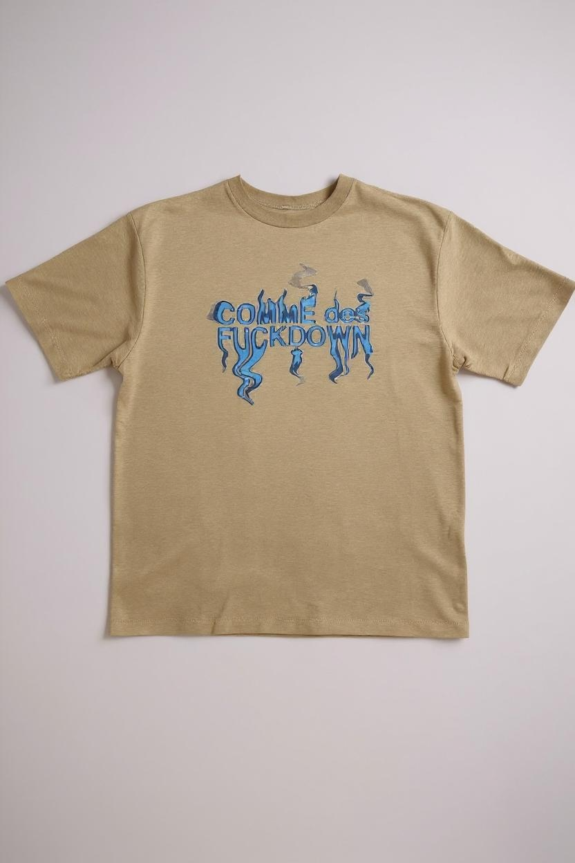 T-shirt Comme Des Fuckdown - Tshirt in Jersey Beige — 1/2