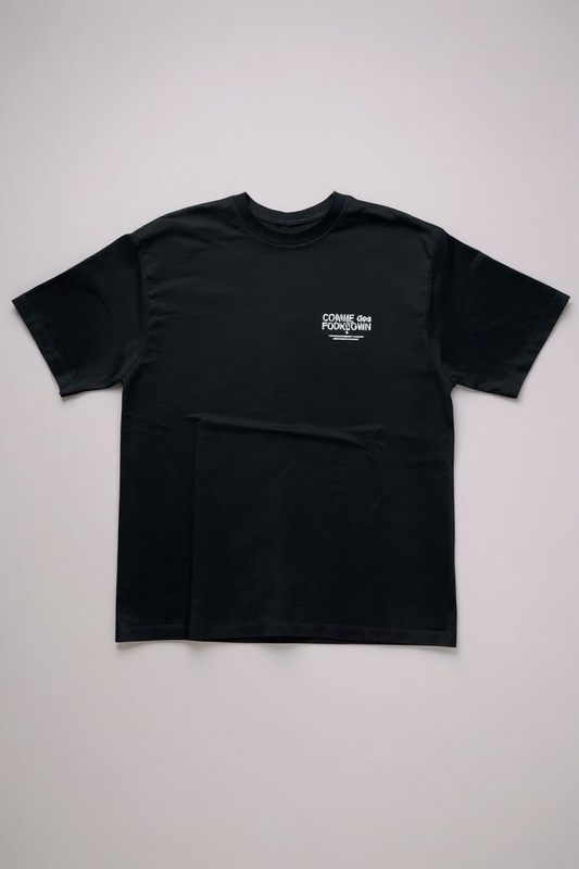 COMME DES FUCKDOWN - TSHIRT IN JERSEY LAVATA NERA