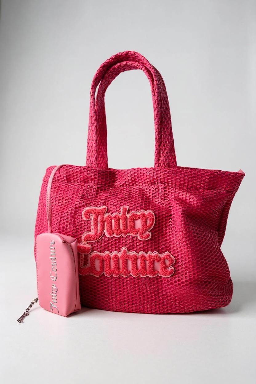 Caroline Mesh M. Shopping Polyester/Nylon Rasberry — 1/2