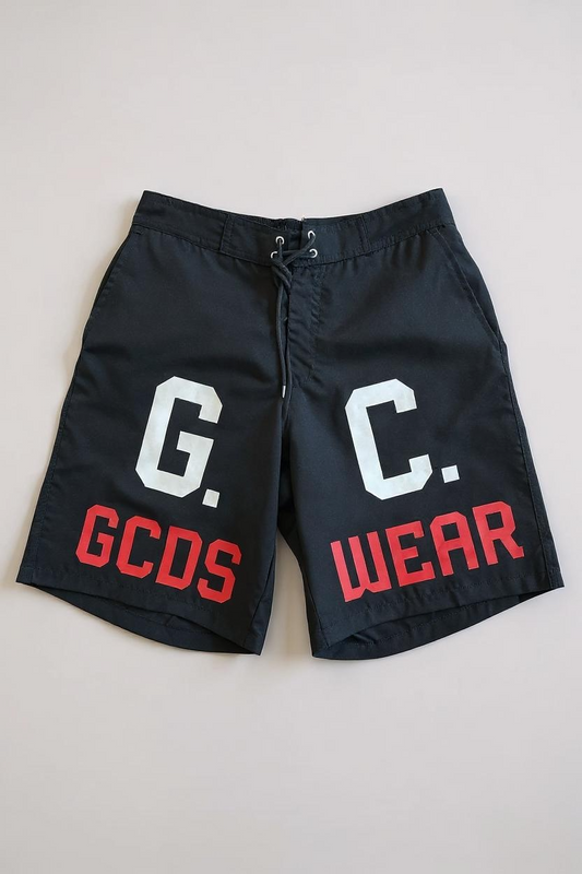 GCDS - COSTUME NERO CON STAMPA