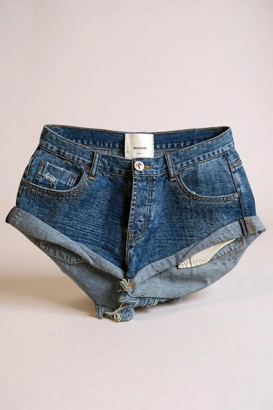 ONE TEASPOON - SHORT IN DENIM RODEO BLUE BANDITS MOD.24401