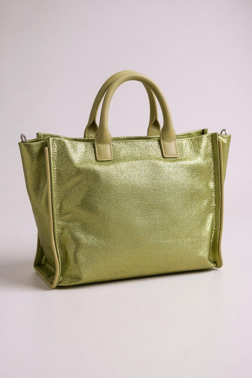 Iris Metallic M. Shopping Polyester/Pu Metallic Lima — 2/2